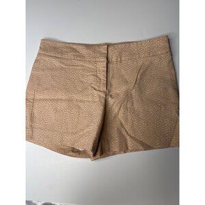 Kenar Womens Blush Patterned Shorts Size 8 Cotton/Spandex Blend With Button Clos